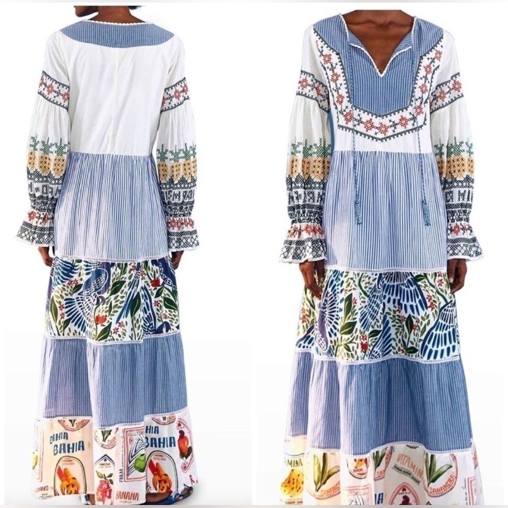 Farm Rio Pineapple maxi dress Size Small - Picture 2 of 16